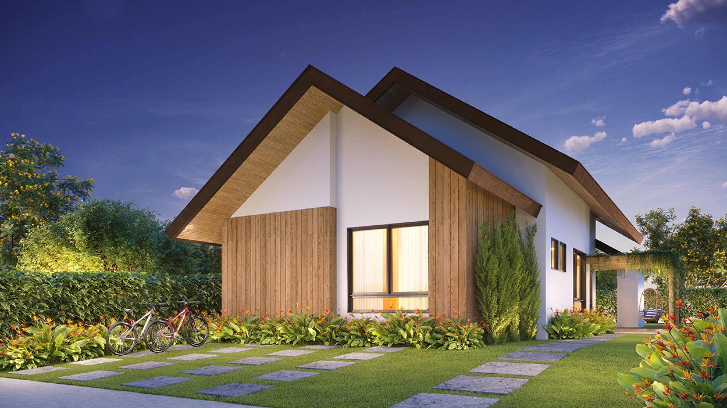 Fachada de casa de 4 suítes — Viverde Itaipava Résidences